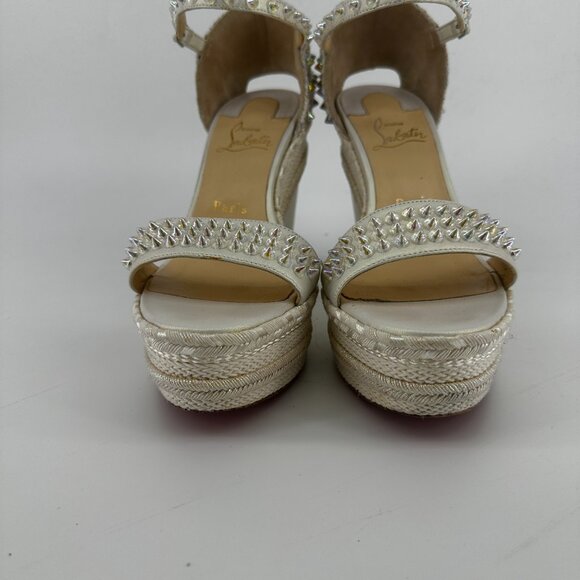 Louboutin Madmonica Leather with Iridescent Spikes - Size 39 - Picture 2 of 7